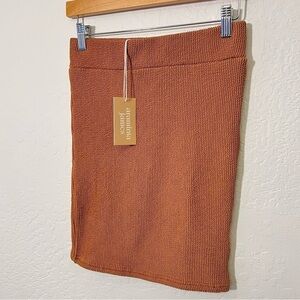 Araminta James Wave Crinkle Skirt in Chocolate NWT